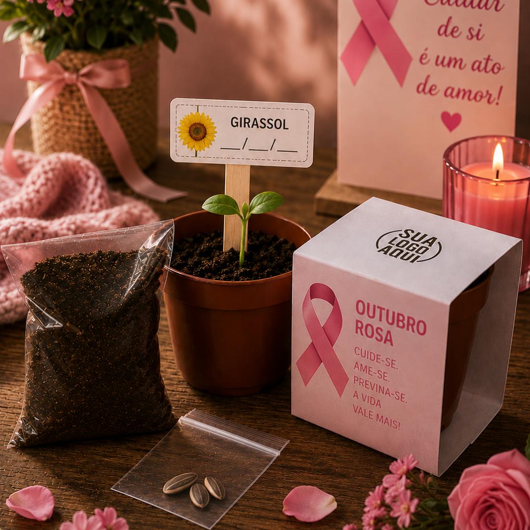 Kit Plantio Outubro Rosa