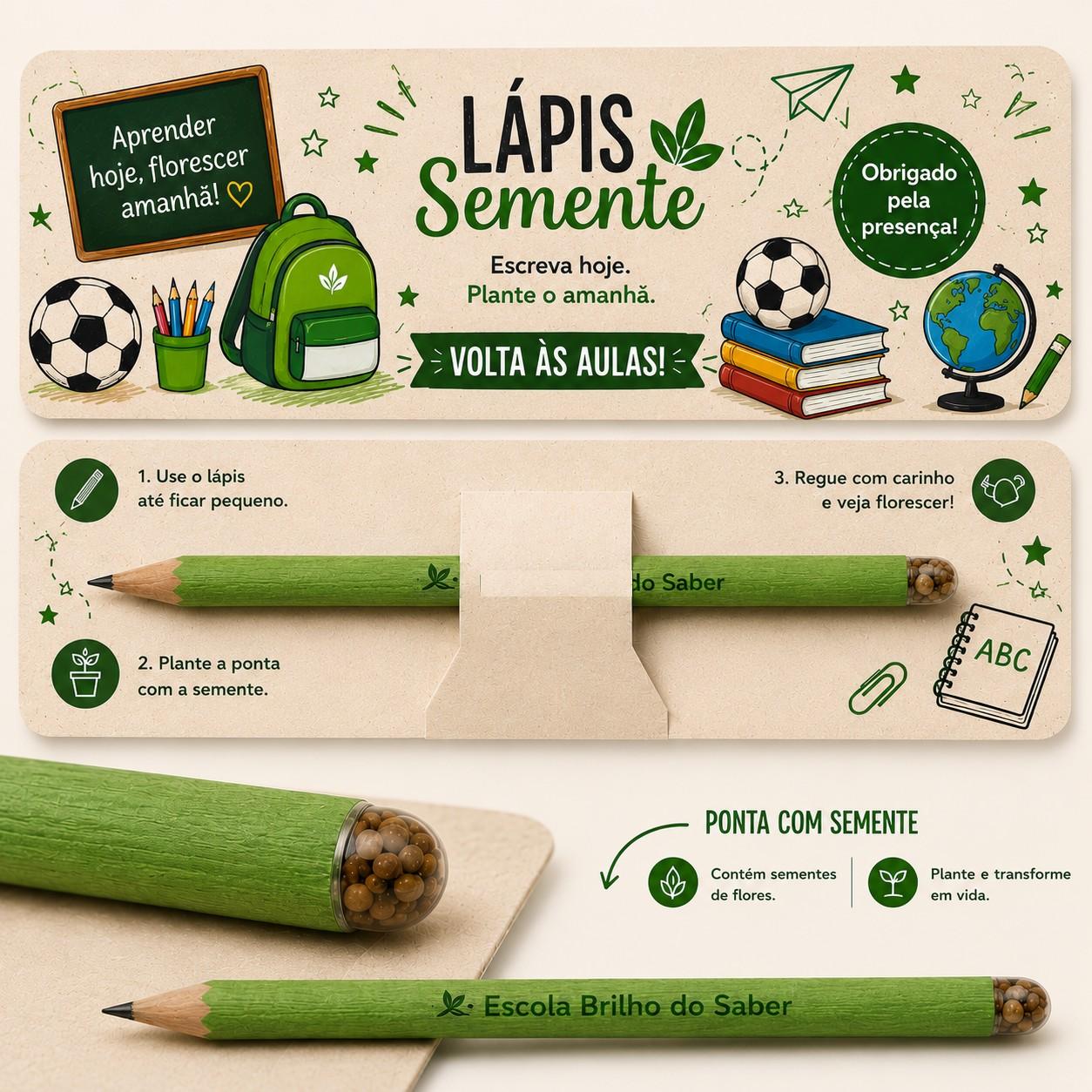 Lápis Semente Ecológico Corporativo