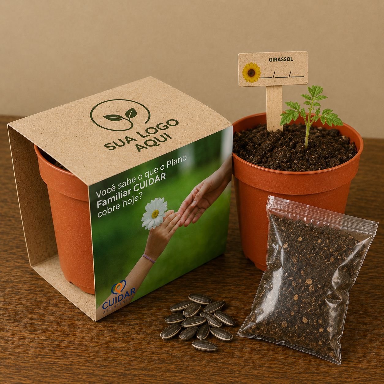 Kit Plantio Personalizado MyPlant Brindes Ecológicos