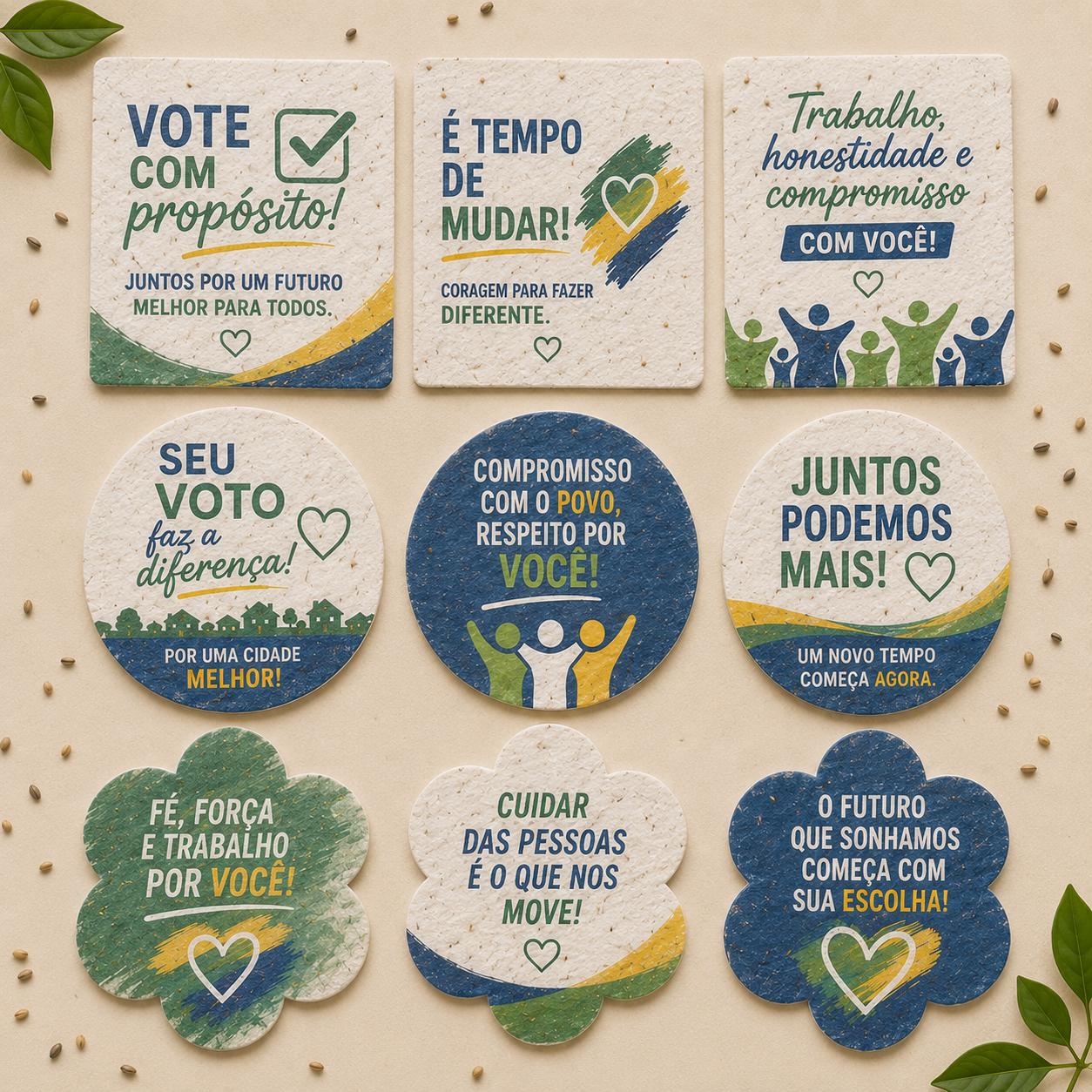Santinho Ecológico Plantável Campanha